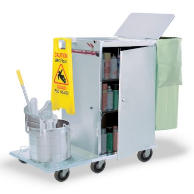 Bucket and Wringer Unit on Cleaning Cart