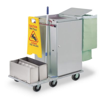 F2436-MST2E Super-Wide Folding Cart with Two Microfiber Tubs