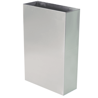 Smooth Stainless Steel Trash Bins