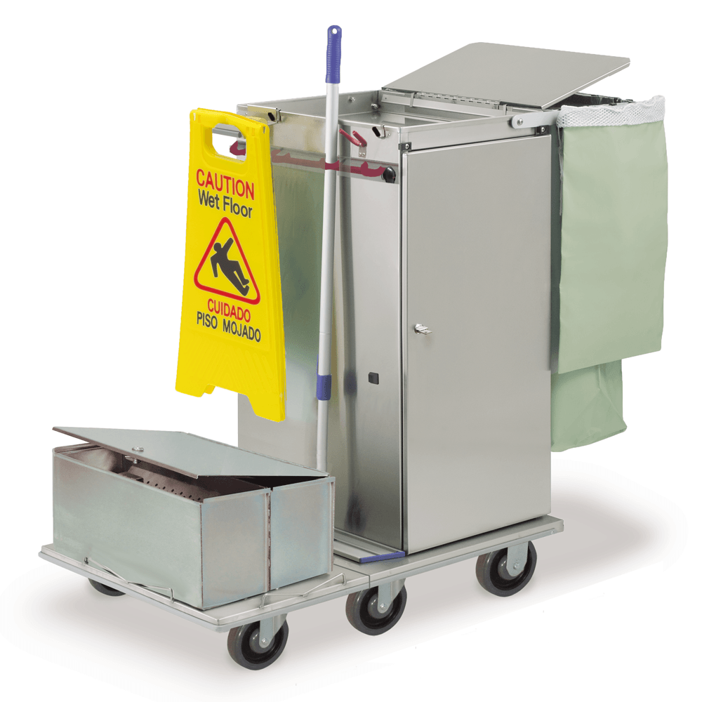 RUBFG618100YEL  Rubbermaid FG618100YEL Locking Janitor Cart