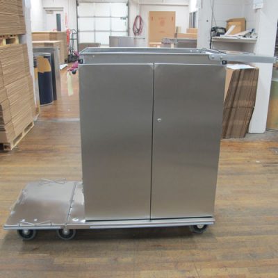 Double door large housekeeping cart