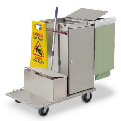 C30-LST1E Mini Non-Folding Cart with Locking Microfiber Tub