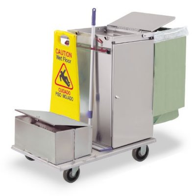 C30-LST2E Mini Non-Folding Cart with Two Locking Microfiber Tubs