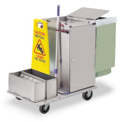 C30-MST2E Mini Non-Folding Cart with Two Microfiber Tubs