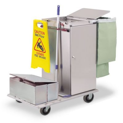 C36-LST2E Standard Non-Folding Cart with Two Locking Microfiber Tubs