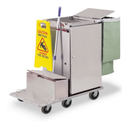 F2436-LST1E Super-Wide Folding Cart with One Locking Microfiber Tub