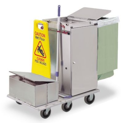 F30-LST2E Mini Folding Cart with Two Locking Microfiber Tubs