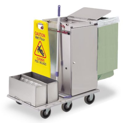 F30-MST2E Mini Folding Cart with Two Microfiber Tubs