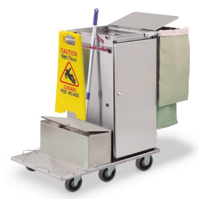 F36-LST1E Standard Folding Cart with One Locking Microfiber Tub