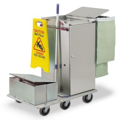 F36-LST2E Standard Folding Cart with Two Locking Microfiber Tubs
